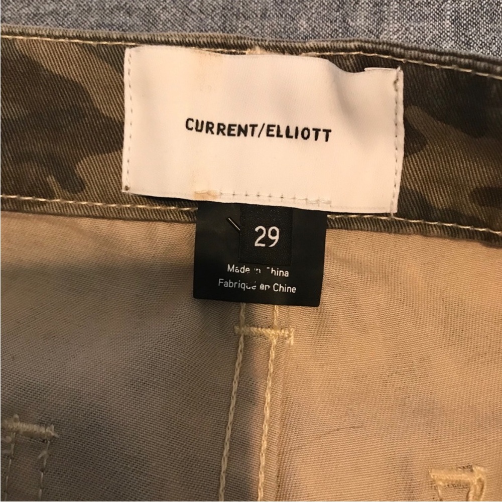 CURRENT/ELLIOT Camo Leopard Cropped Ankle Pants - Picture 6 of 14